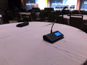 Push-to-Talk microphones business meeting services